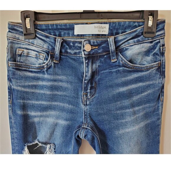 Buckle BRIDGE BY GLY Low Rise Ankle Skinny Stretch Jeans 26 Distressed - Picture 10 of 16